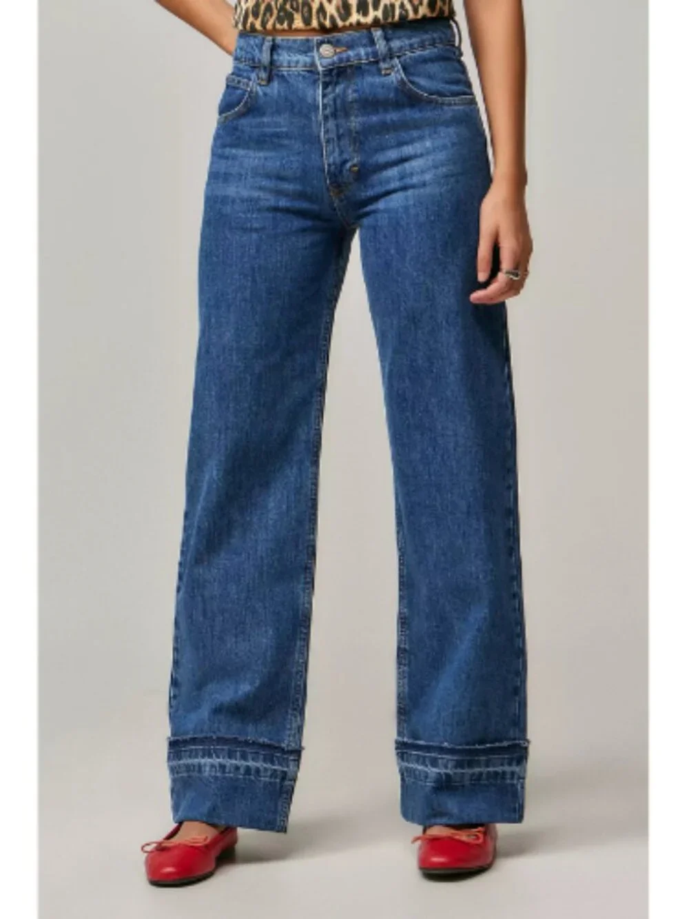 Damson Madder Sylvie Huckleberry Straight Wide Leg Low Rise Jeans